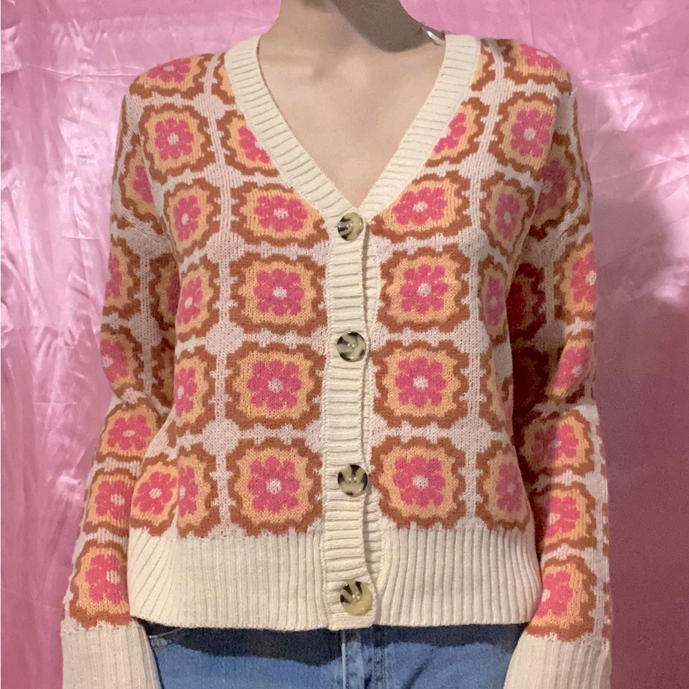 Boho Y2K Knitted Cardigan